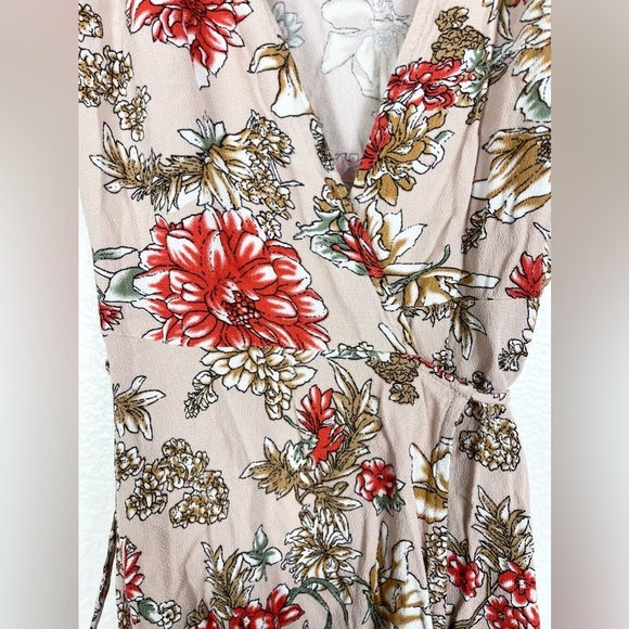 Lulu’s Best In Bloom Blush Floral Print Wrap Dress Size XS - Picture 8 of 9